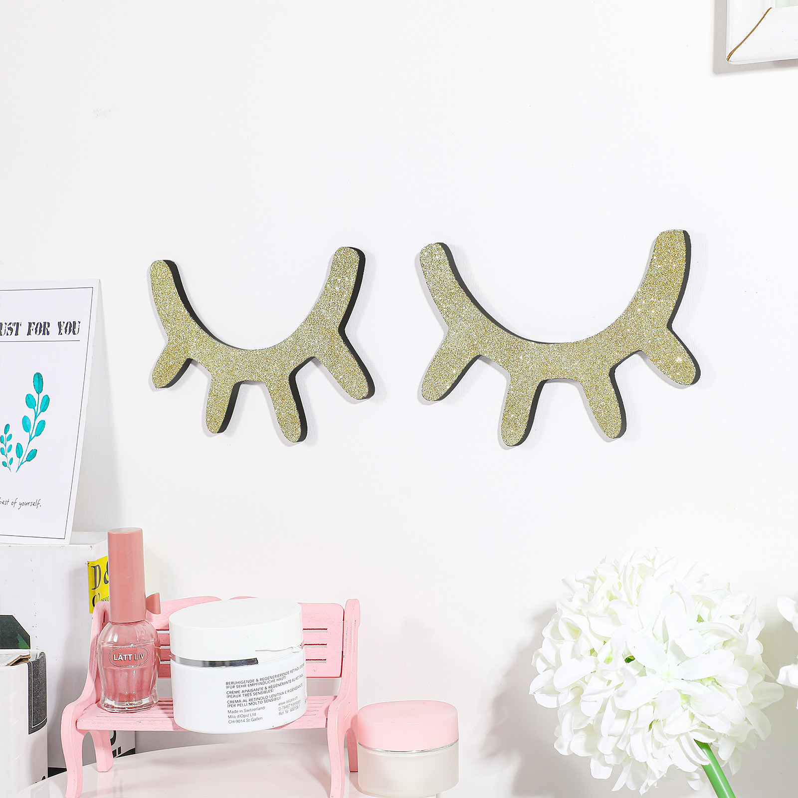 1Pair Nordic Style Sleepy Eyel - Baby Nursery Wall Stickers review and price