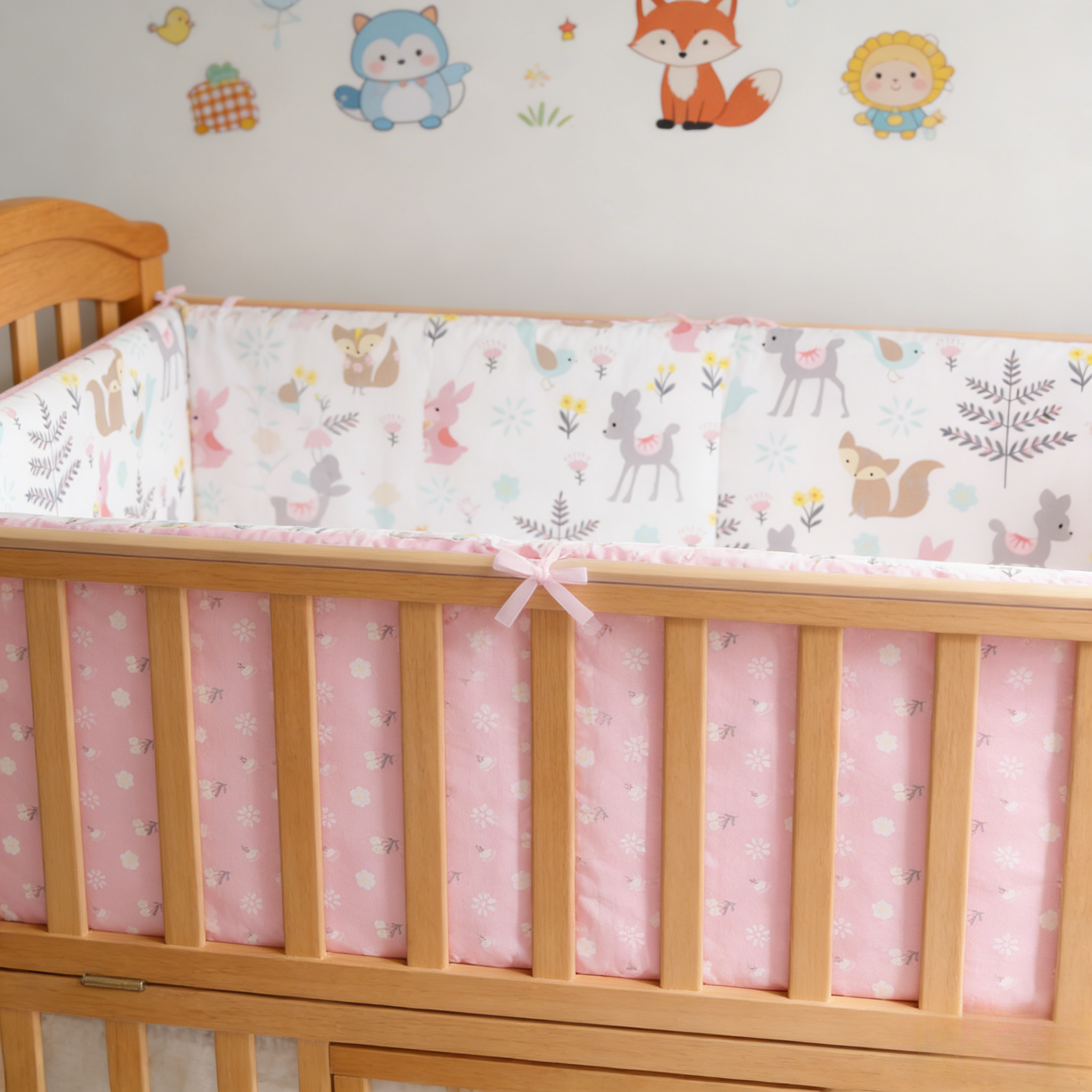 Pink Cotton Crib Bumper Soft A - Baby Nursery Glider review and price