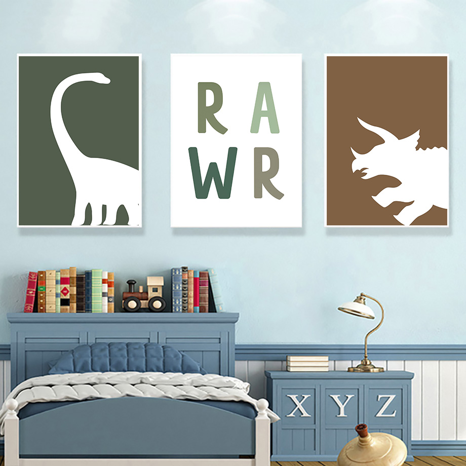 Frameless Jurassic Dinosaur Ty - Baby Nursery Quotes review and price