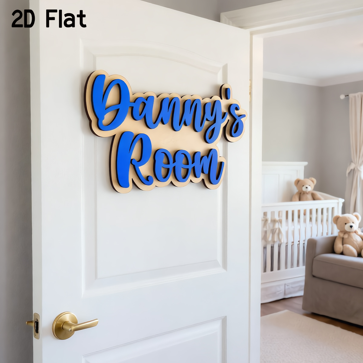 1Pc Cutom Blue Wooden Acrylic  - Baby Nursery review and price
