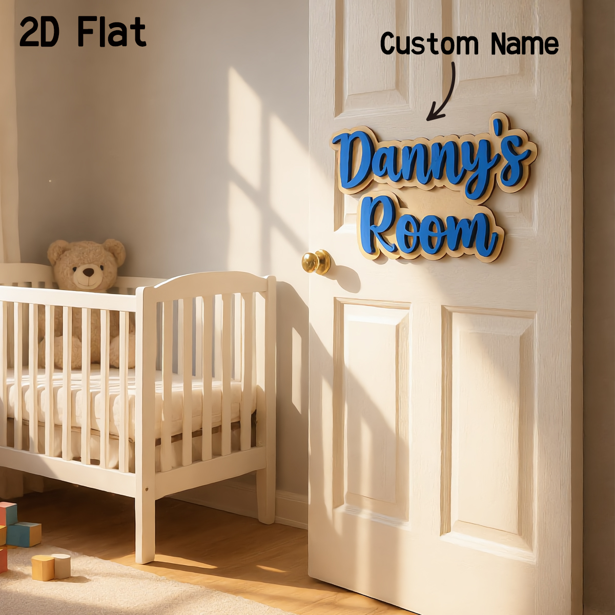 1Pc Cutom Blue Wooden Acrylic  - Baby Nursery review and price