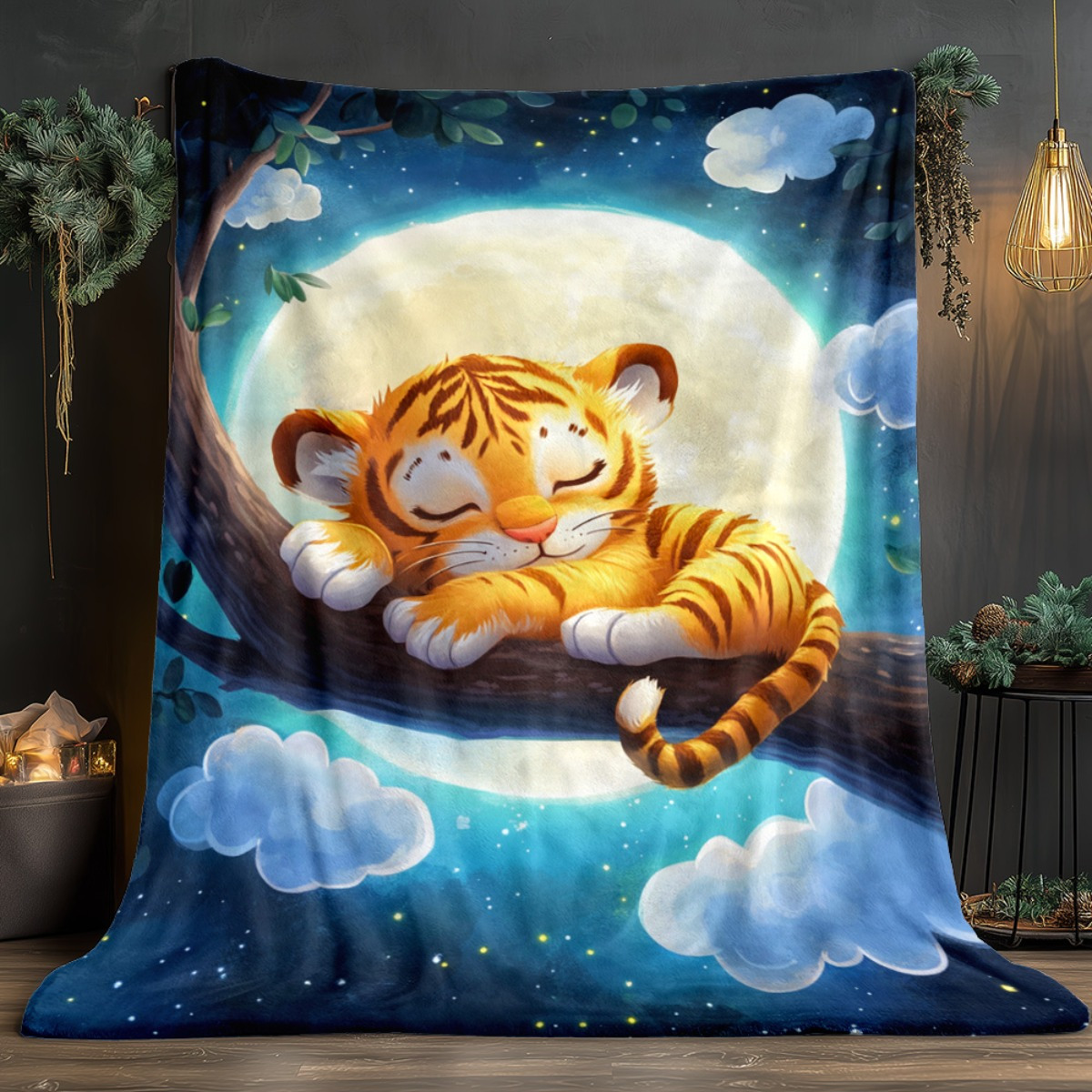 Cute sleeping tiger on tree br - Baby Nursery Hospital review and price
