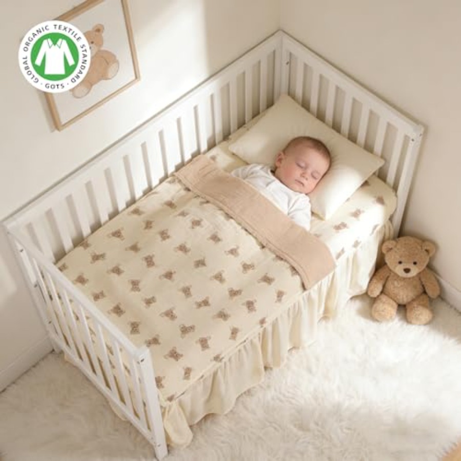 Organic Cotton Muslin Baby Cri - Baby Girl Nursery Quilt review and price