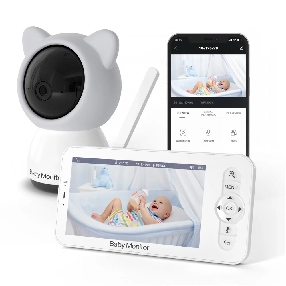 Babystar 5 Inch Wifi Baby Moni - Wearable Baby Monitor review and price