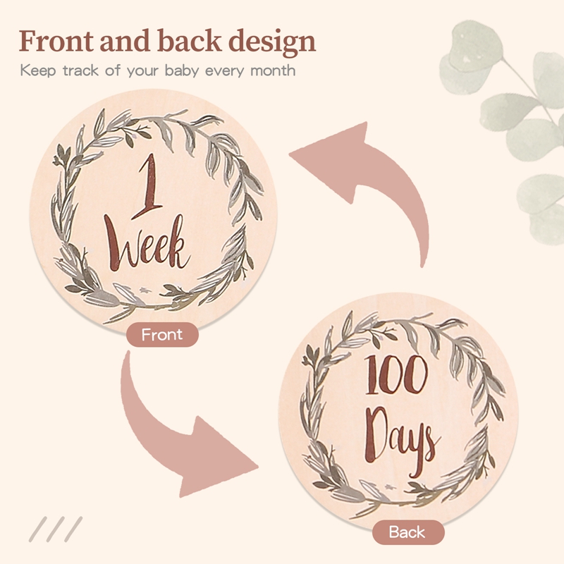 8Pcs Wooden Baby Milestone Car - Milestone Card Set review and price