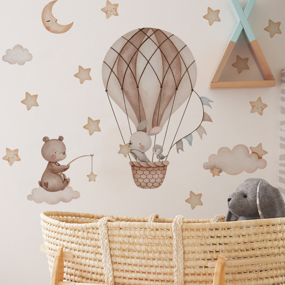 Cartoon Hot Air Balloon Animal - Baby Nursery Hot Air Balloon review and price