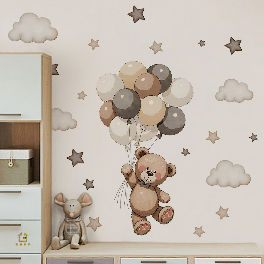 Adorable Teddy Bear Wall Decal - Baby Nursery Wall Stickers review and price