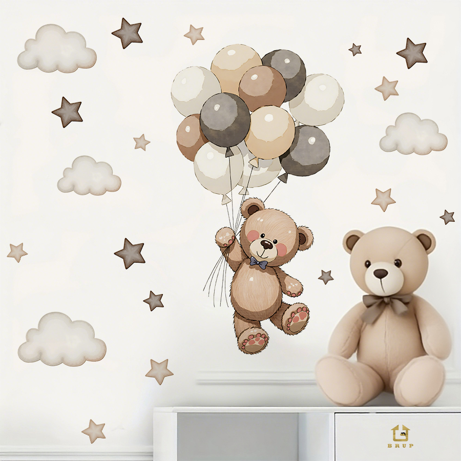 Adorable Teddy Bear Wall Decal - Baby Nursery Wall Stickers review and price