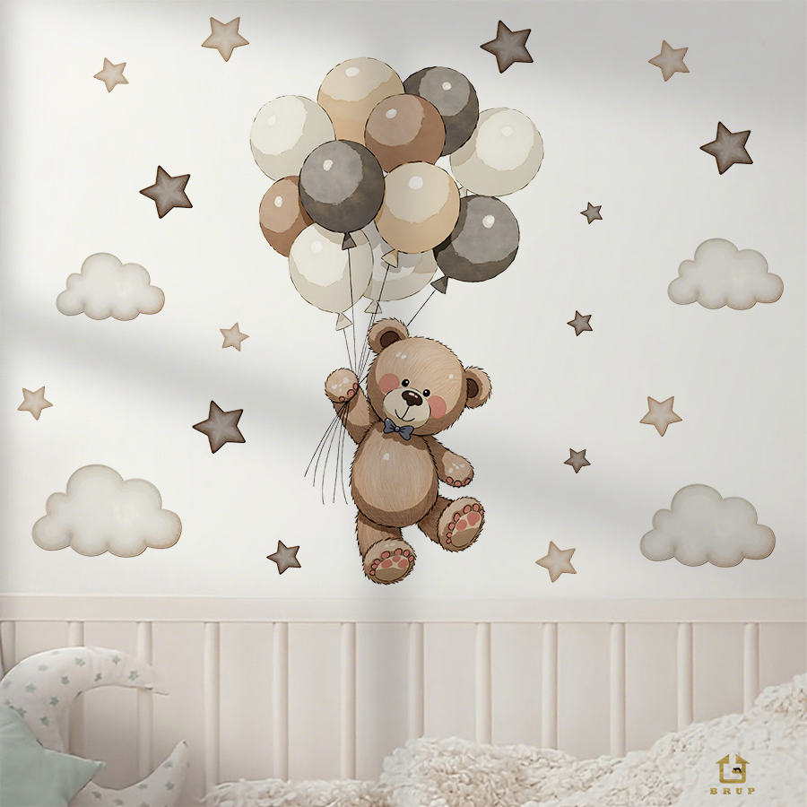 Adorable Teddy Bear Wall Decal - Baby Nursery Wall Stickers review and price