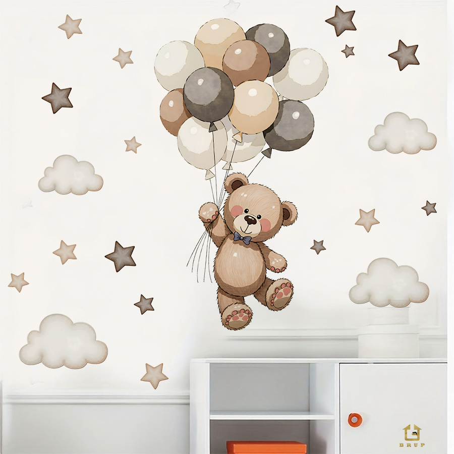 Adorable Teddy Bear Wall Decal - Baby Nursery Wall Stickers review and price