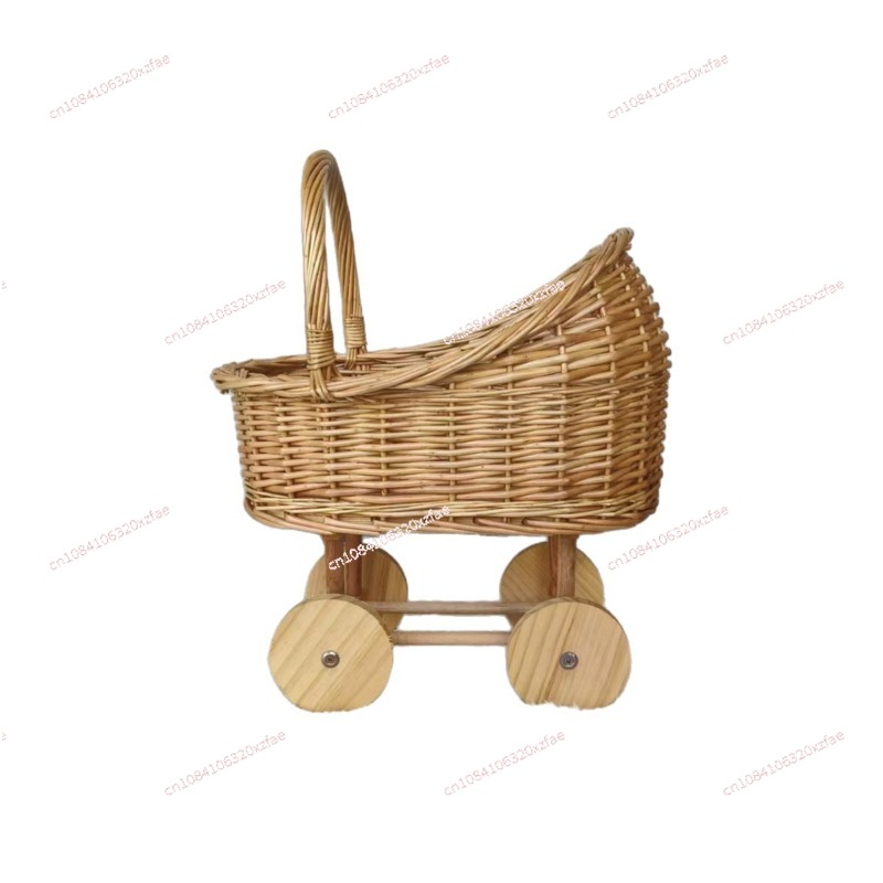 Handwoven Wicker Baby Bassinet - Baby Nursery Trolley review and price