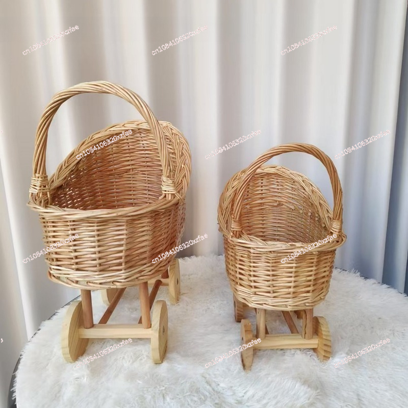 Handwoven Wicker Baby Bassinet - Baby Nursery Trolley review and price