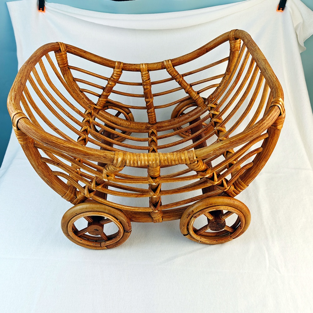 Original Baby Rattan Cart Bask - Baby Nursery Trolley review and price