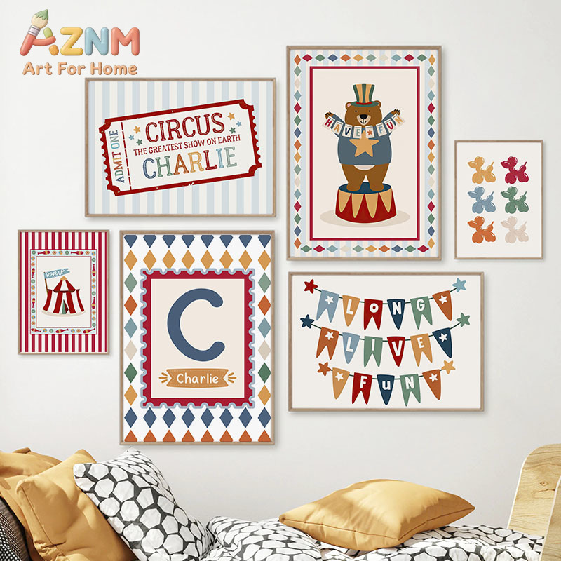 Circus Bear Magician Dog Quote - Baby Nursery Quotes review and price