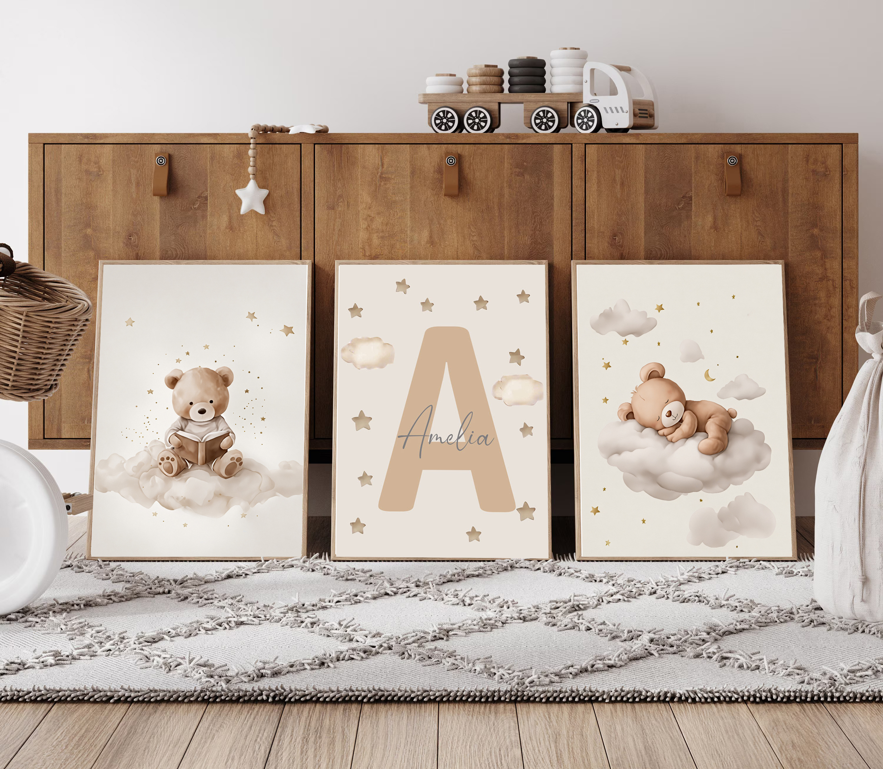 3pcs/set Bohemian Teddy Bear A - Baby Nursery Decorations review and price