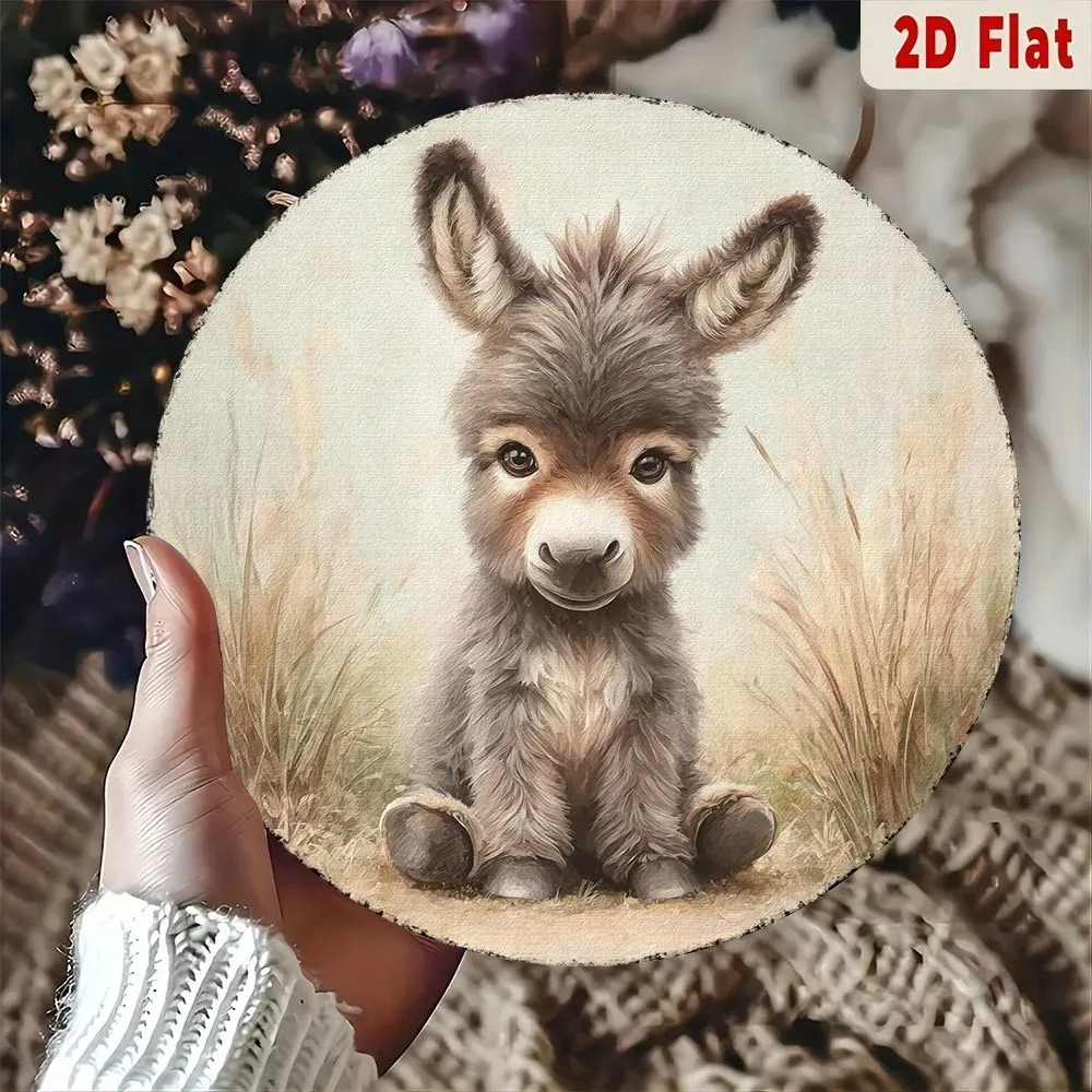 Vintage Baby Donkey Round Meta - Baby Nursery Vintage Decor review and price