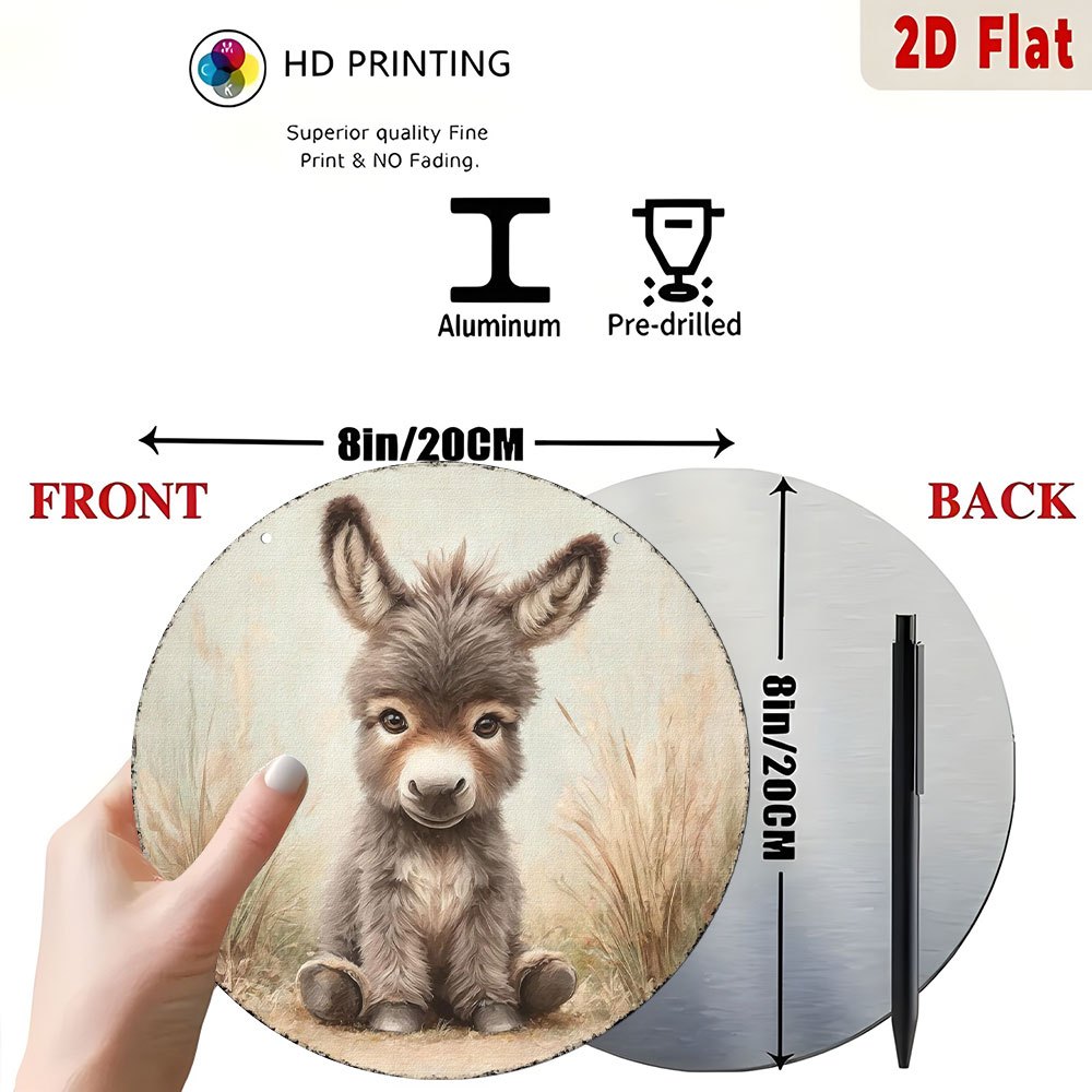 Vintage Baby Donkey Round Meta - Baby Nursery Vintage Decor review and price