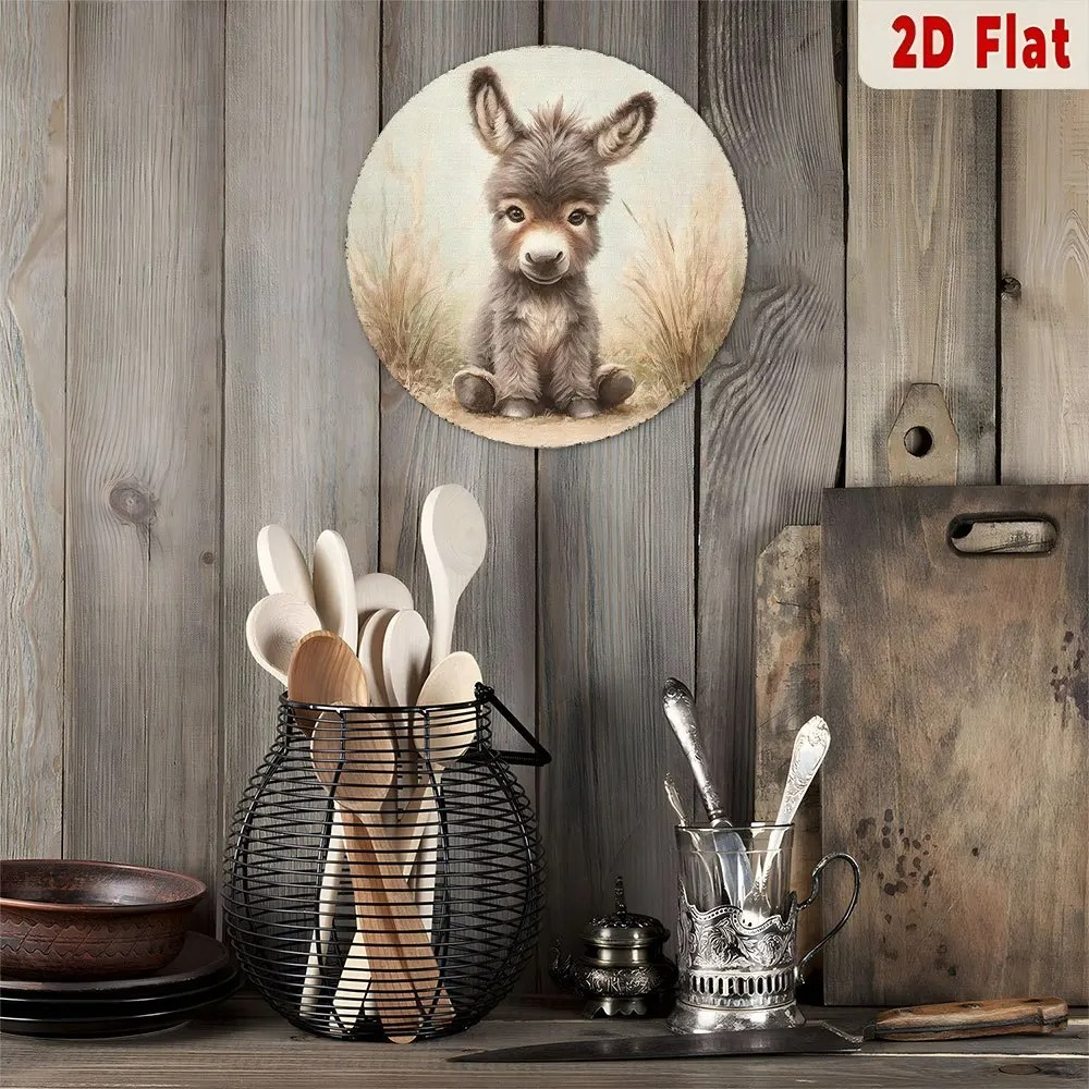 Vintage Baby Donkey Round Meta - Baby Nursery Vintage Decor review and price