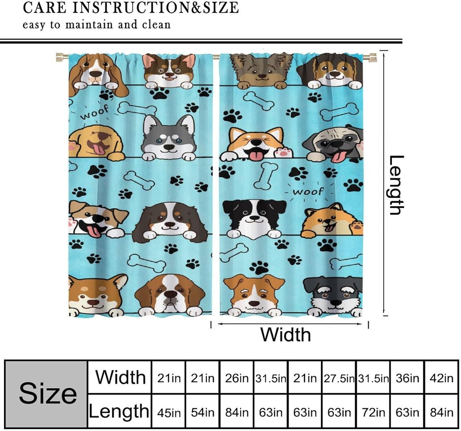 Cute Dog Curtains for Kids Gir - Baby Nursery Hospital review and price