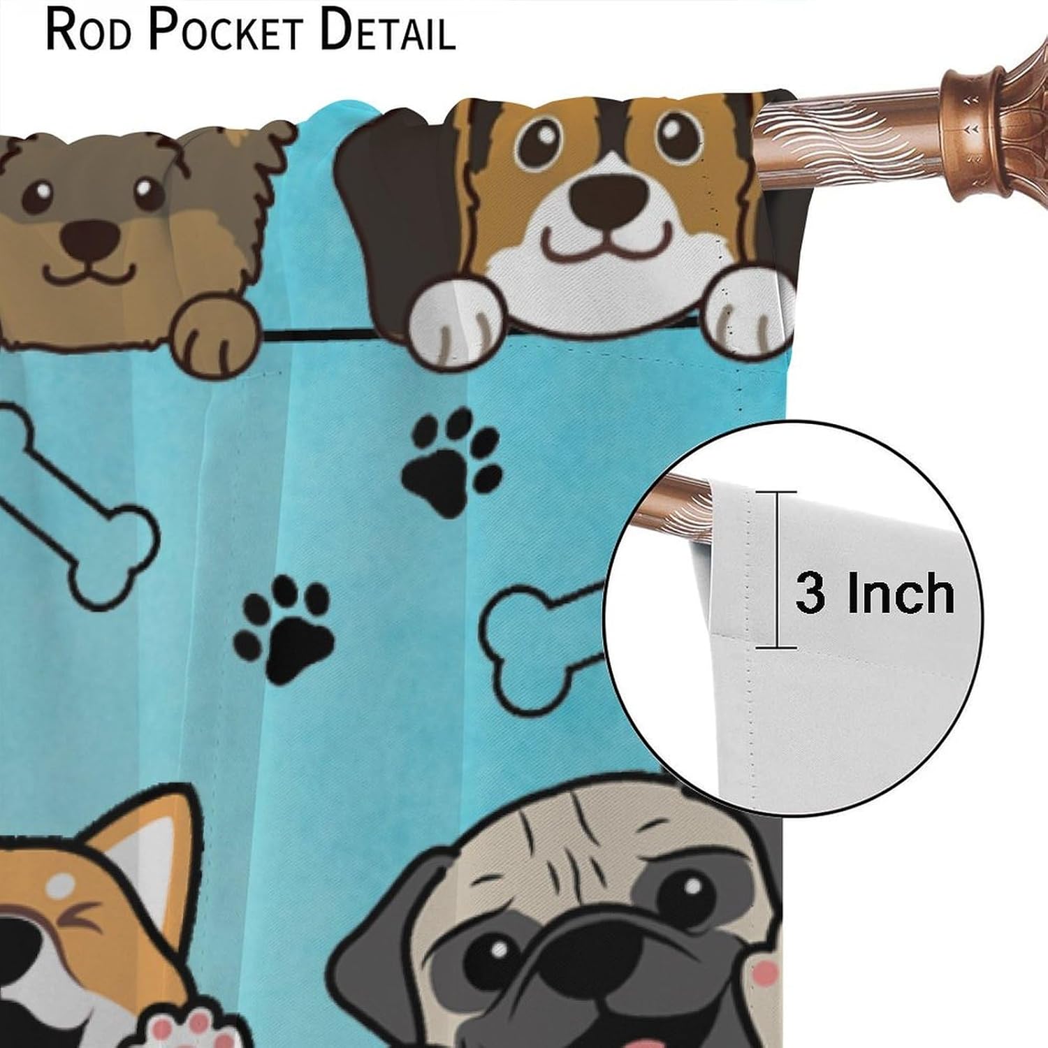 Cute Dog Curtains for Kids Gir - Baby Nursery Hospital review and price