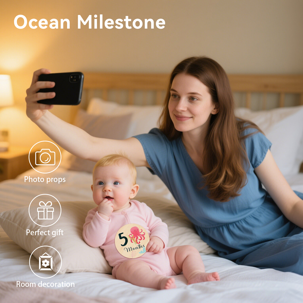Newborn Wooden Milestone Cards - Milestone Card Set review and price